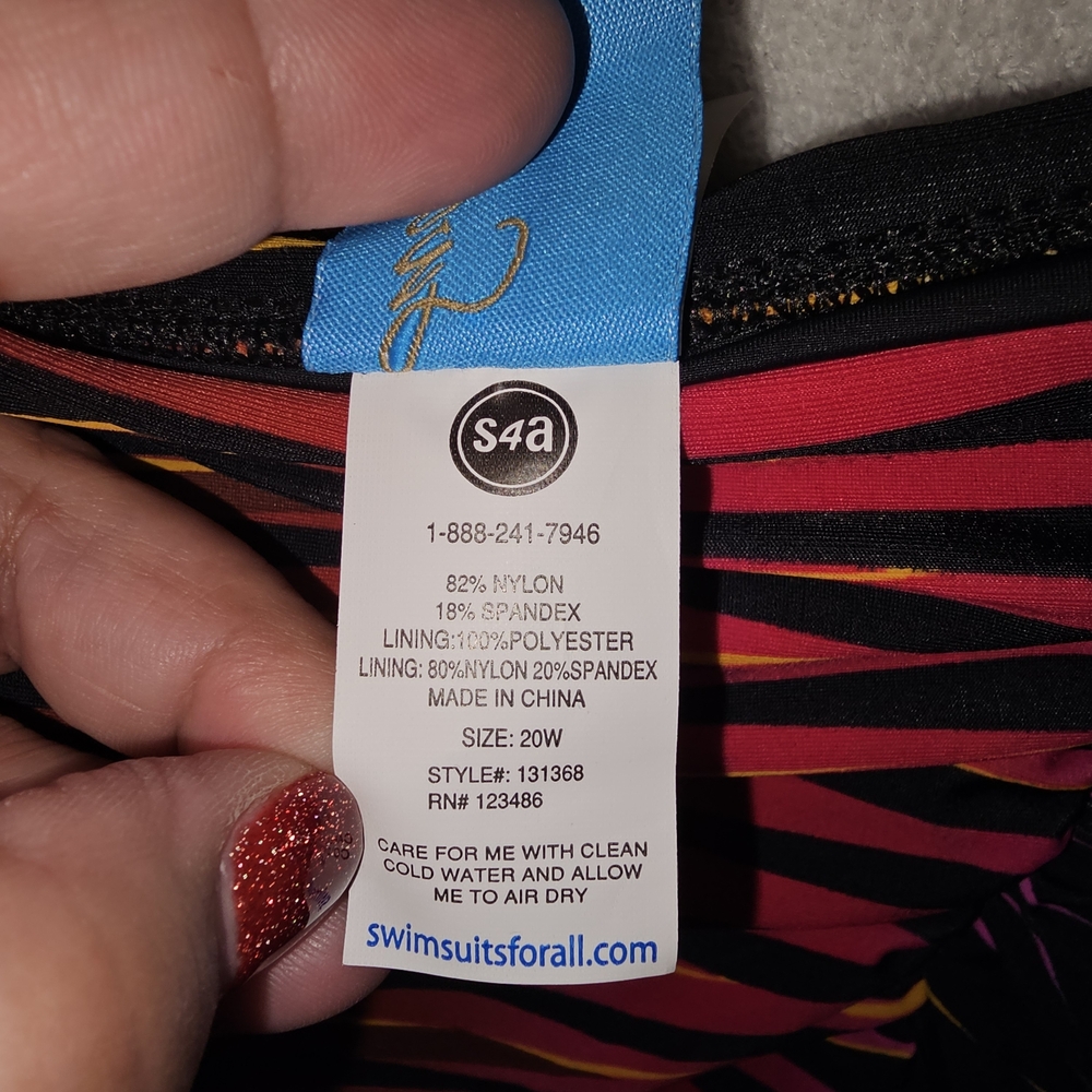 Swimsuits For All Multicolor Striped Bikini - Picture 13 of 13